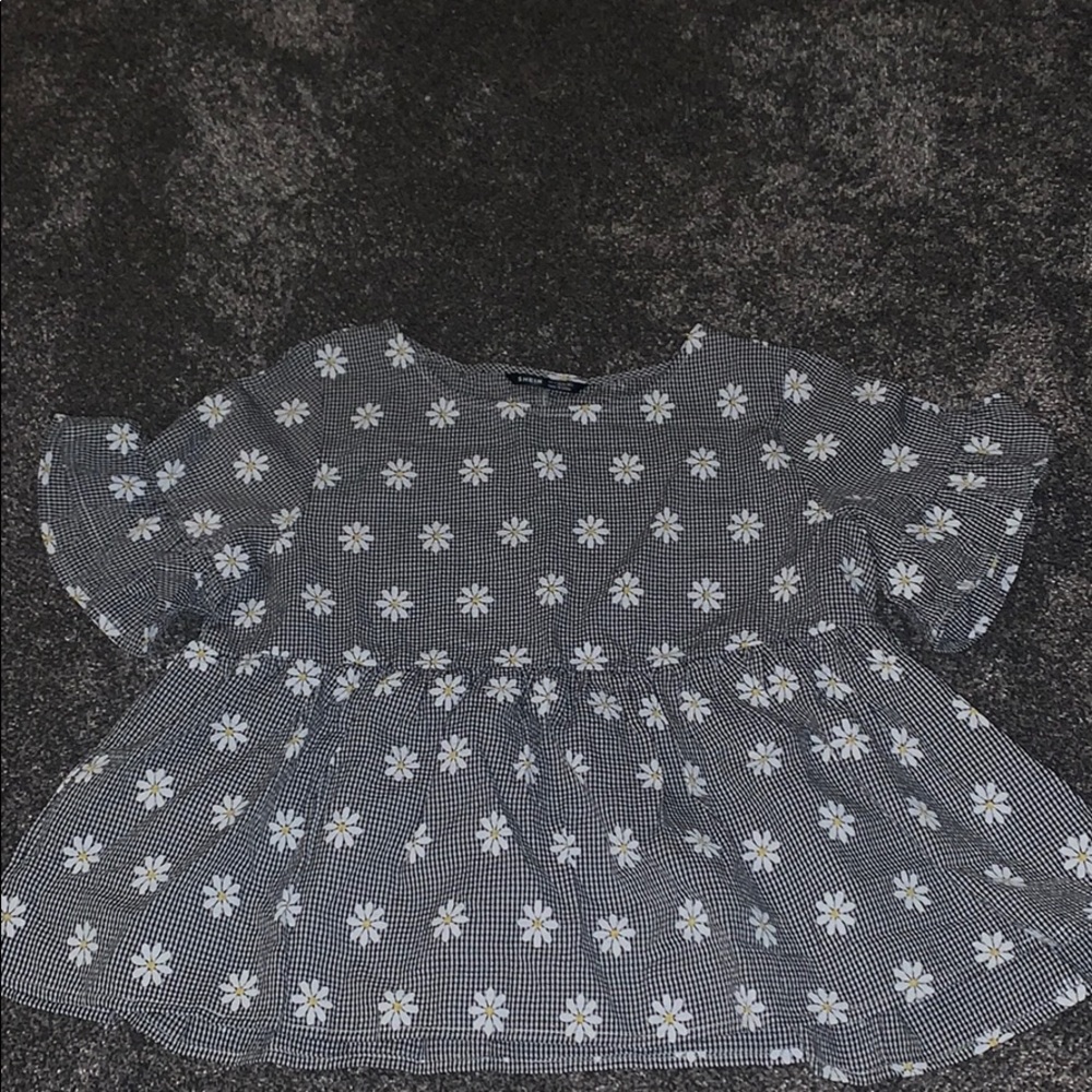 flower patterned shirt